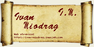 Ivan Miodrag vizit kartica